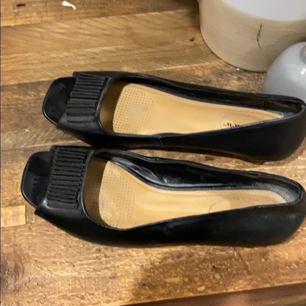 Black Peep Tue Flats. Size 12.